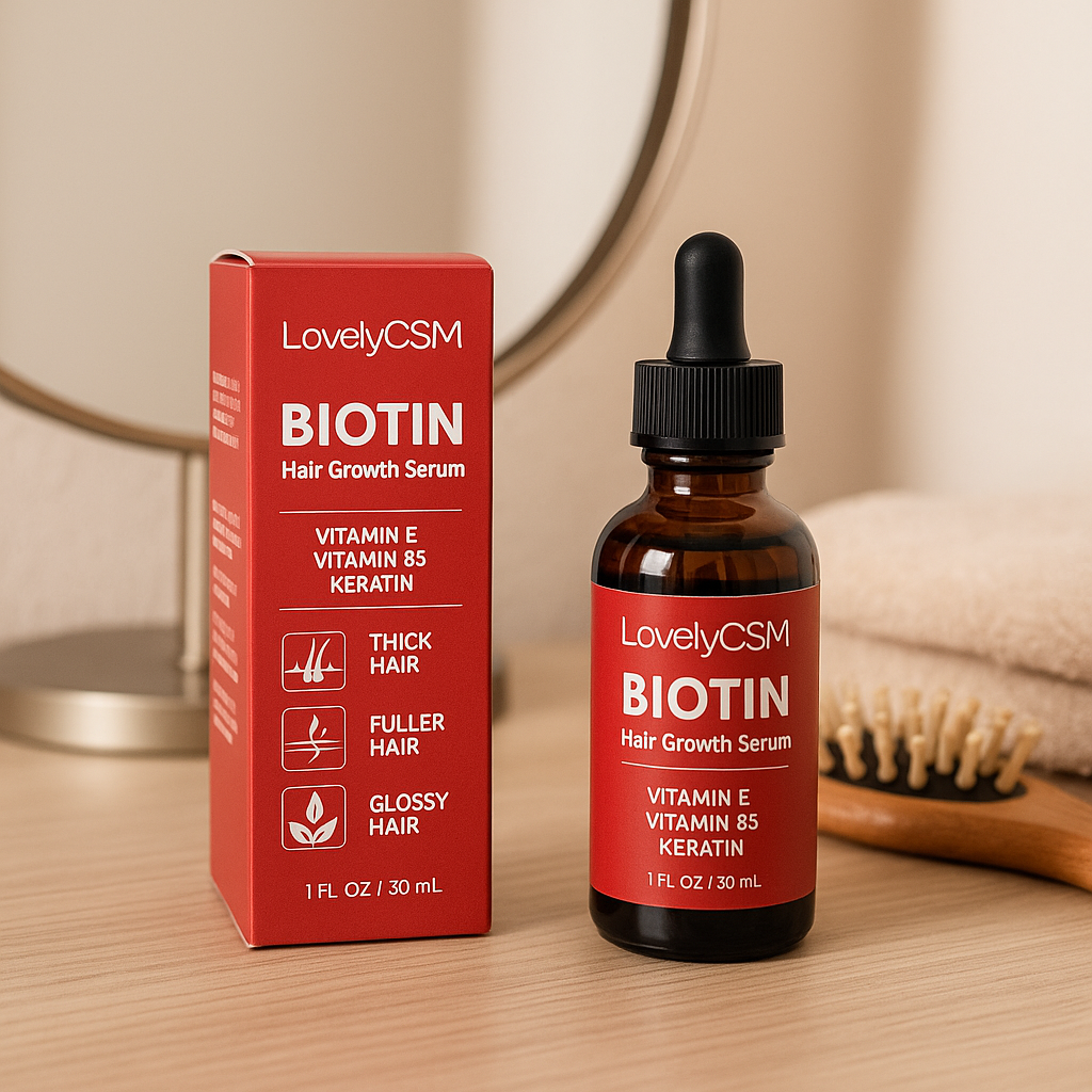 Sérum LovelyCSM Biotin - Pousse rapide et naturelle des cheveux - en 14 jours