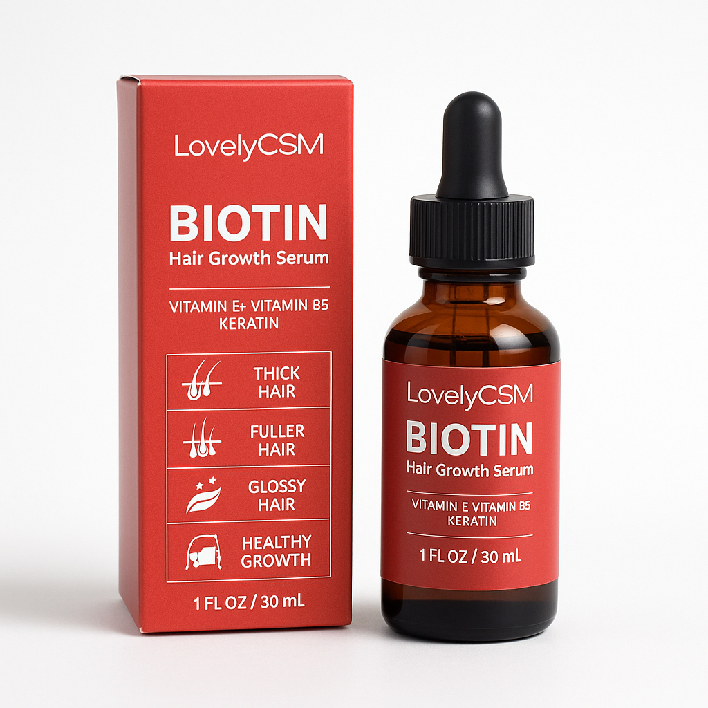 Sérum LovelyCSM Biotin - Pousse rapide et naturelle des cheveux - en 14 jours